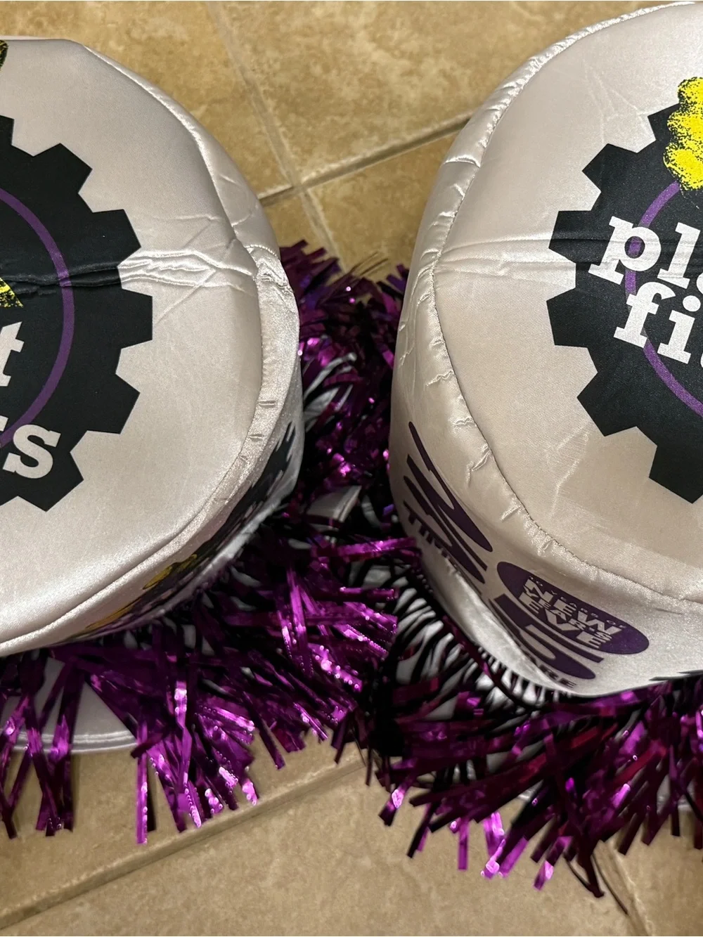 2 Silver & Purple New Year's Eve Party Hat